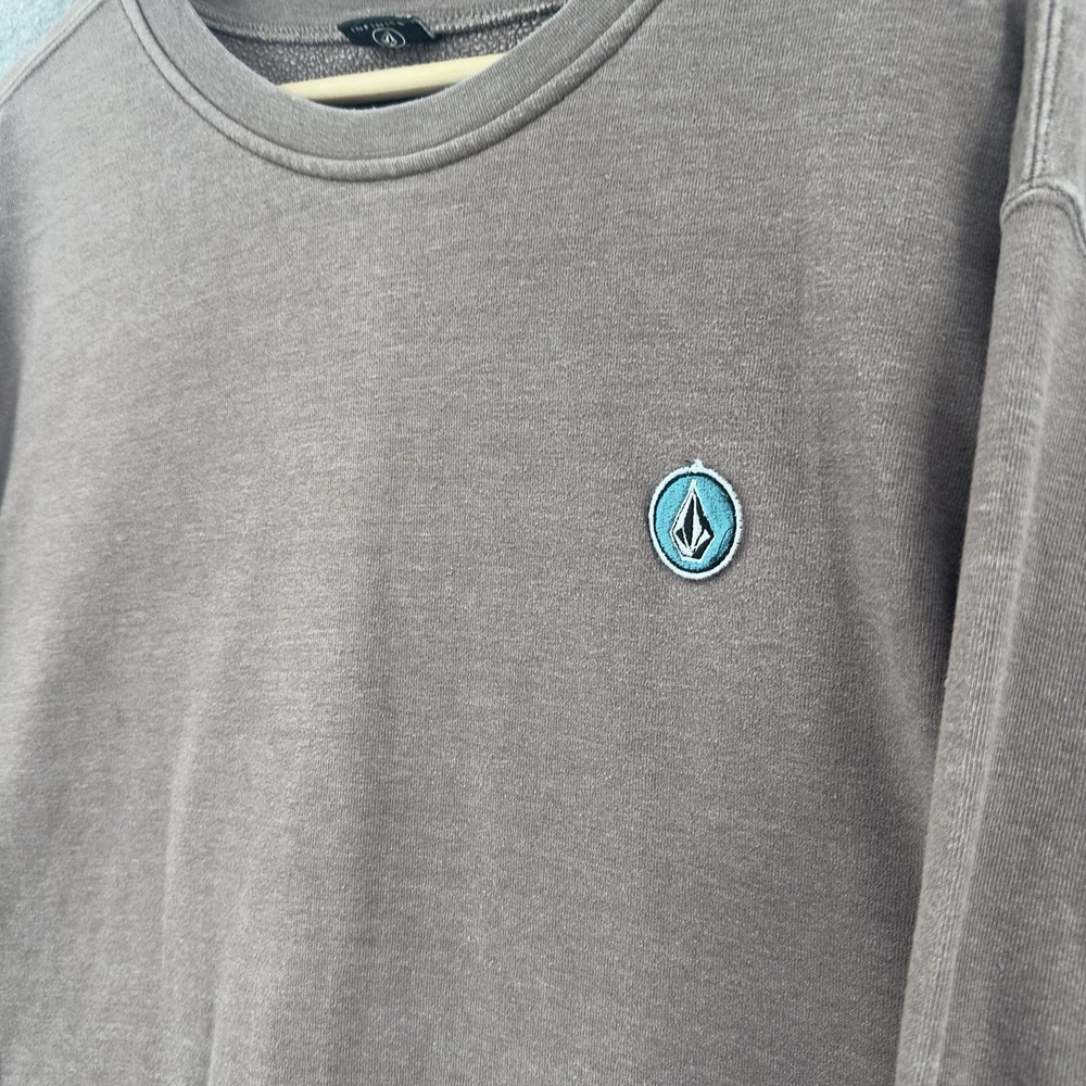 Vintage Volcom Crewneck Sweatshirt Mens XL Brown Soft 90's Skater Grunge